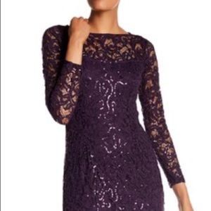 Marina Three Quarter Sleeve Lace Dress